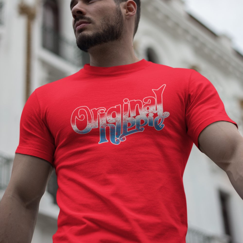 Original Hippie - American Red White and Blue - Short Tee