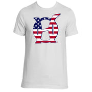 Original Hippie - American Flag Logo - Adult Short  Sleeve T-Shirt