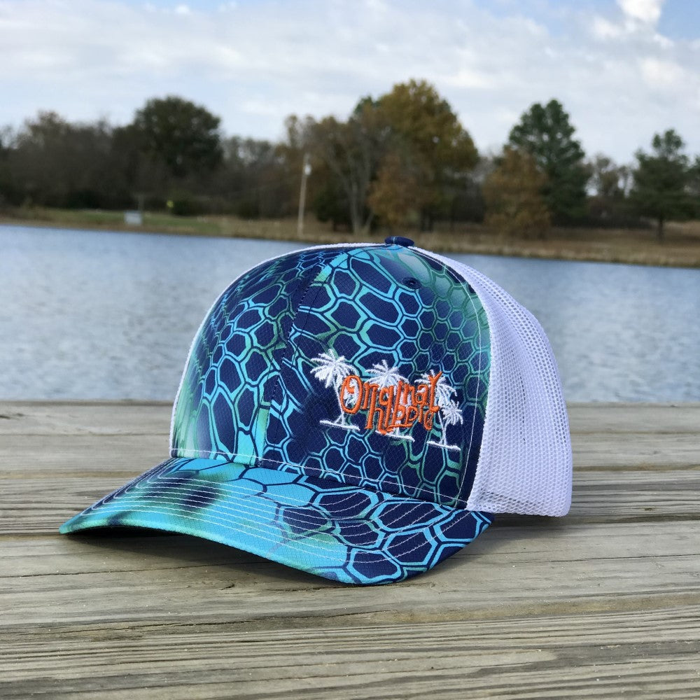 Original Hippie - Blue Ocean Kryptek Typhon Pontus and White Trucker Cap