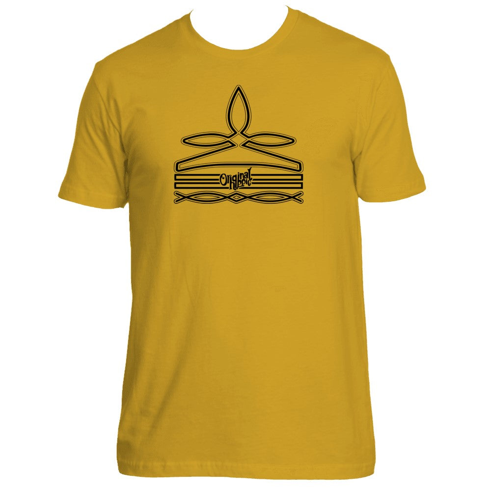 Original Hippie - Boot Stitching Short Sleeve Unisex T-Shirt - Gold