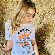 Original Hippie - Cowboy Dyin Breed - Short Sleeve T-Shirt - White - Woman1