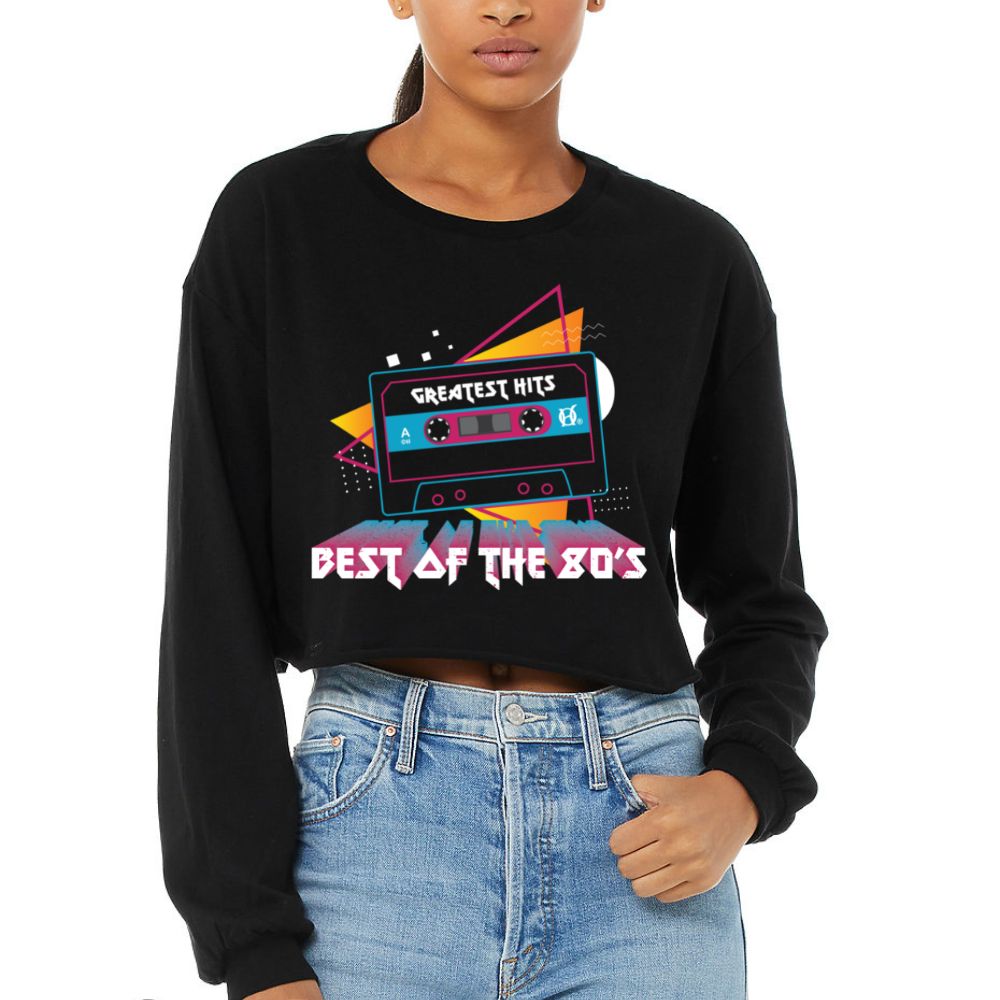 80's best sale cropped sweatshirt
