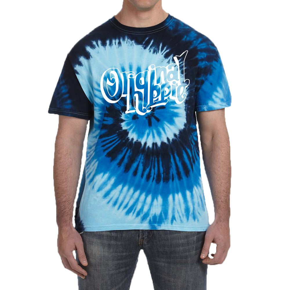 Original Hippie - Ocean Blue Tie Dye Short Sleeve T-Shirt 