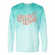 Original Hippie - Transparent Name UPF Long Sleeve Unisex - Aqua Oceanic Fade