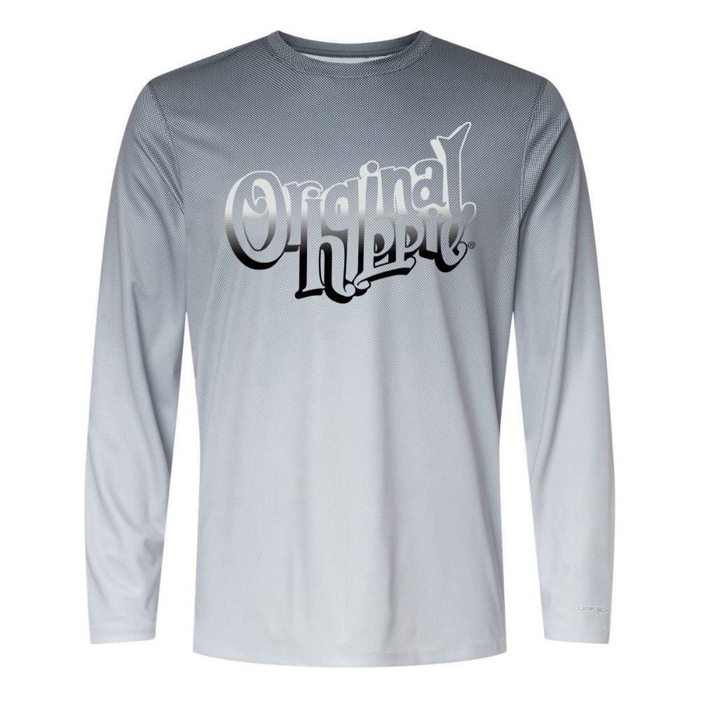 Original Hippie - Transparent Name UPF Long Sleeve Unisex - Black - Silver