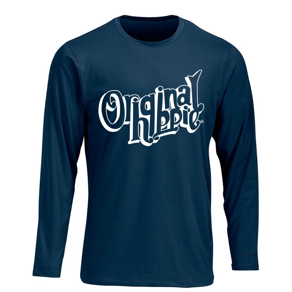 Original Hippie - Transparent Name UPF Long Sleeve Unisex - Navy