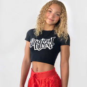 Original Hippie - Women's Crop Tee Transparent Name - Black - Woman 1