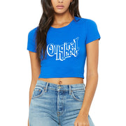 Original Hippie - Women's Crop Tee Transparent Name - Royal Blue