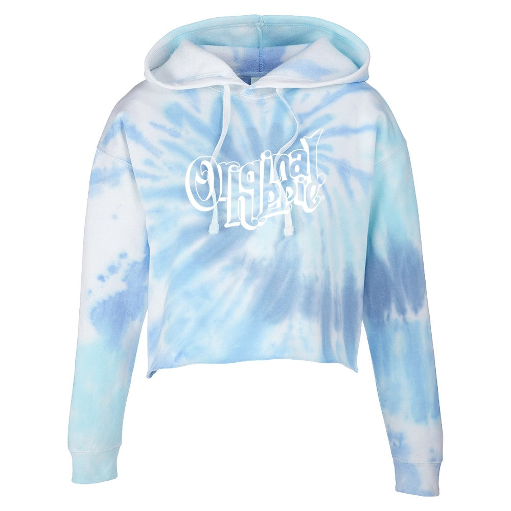 Original Hippie Women's Crop Tie Dye Hoodie