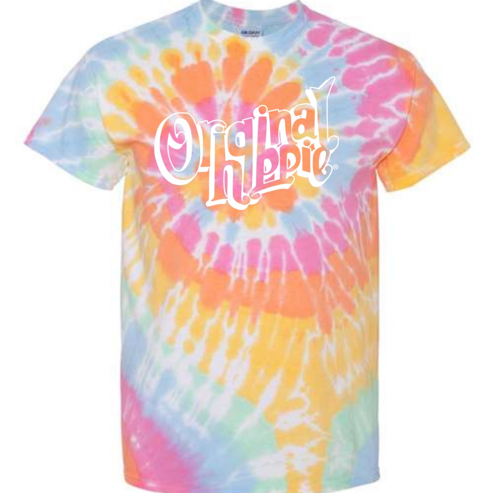 Original Hippie Youth Pastel Tie Dye Short Sleeve T-Shirt