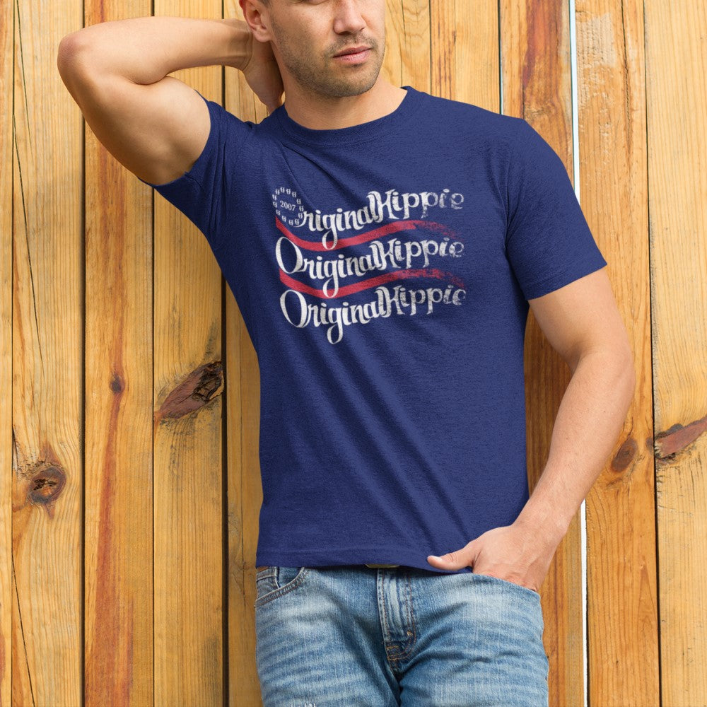 Original Hippie - 1776 American Flag - Unisex Short Sleeve T-shirt
