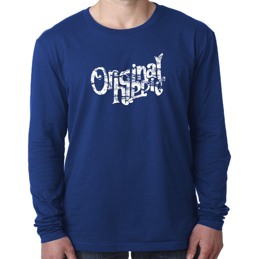 Original Hippie™ - Classic Long Sleeve Tri-Blend Royal Blue