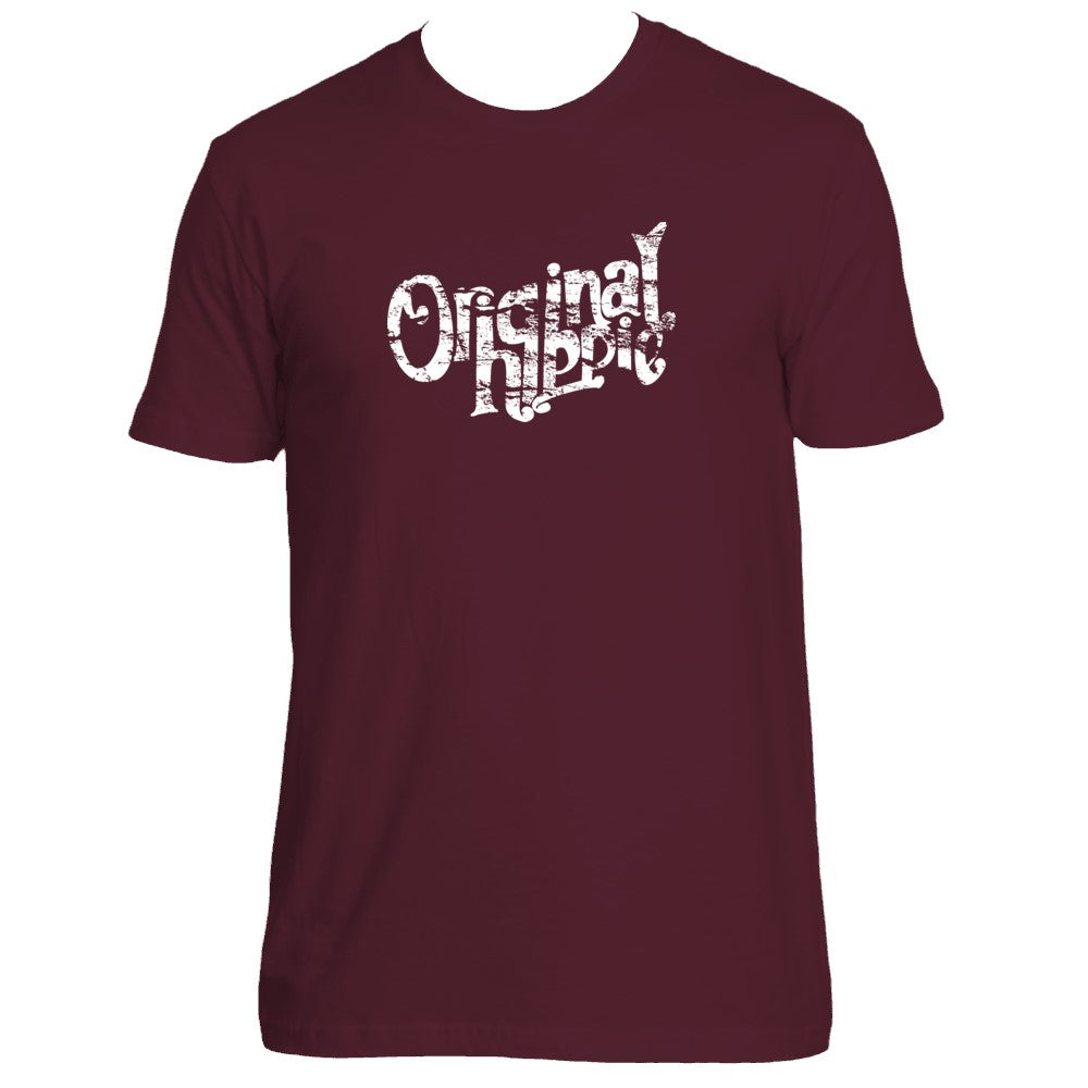 Original Hippie™ - 100% Cotton SS Unisex T-Shirt - Maroon
