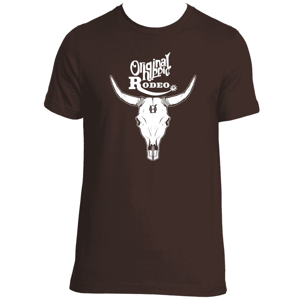 Original Hippie™ Bull Skull - Unisex Crewneck - Brown