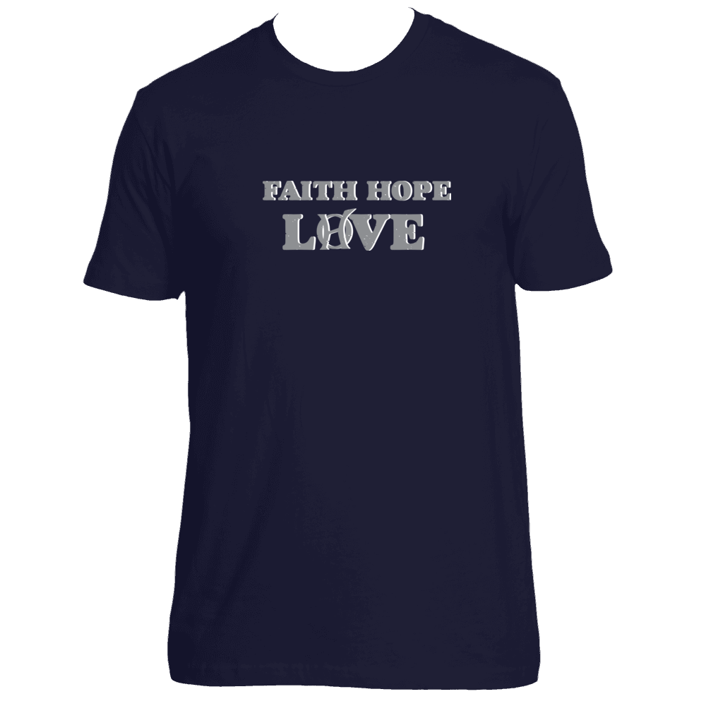 Original Hippie® - Faith Hope Love Short Sleeve T-Shirt - Midnight Navy
