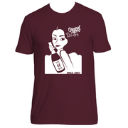 Original Hippie™ - Beauty and The Bottle SS T-Shirt - Maroon