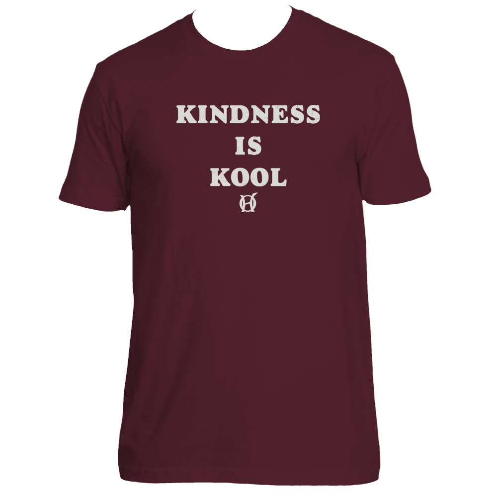 Original Hippie® - Kindness Is Kool - SS T-Shirt - Maroon