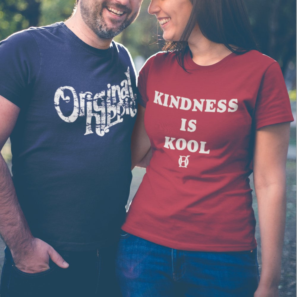 Original Hippie® - Kindness Is Kool - SS T-Shirt - Maroon