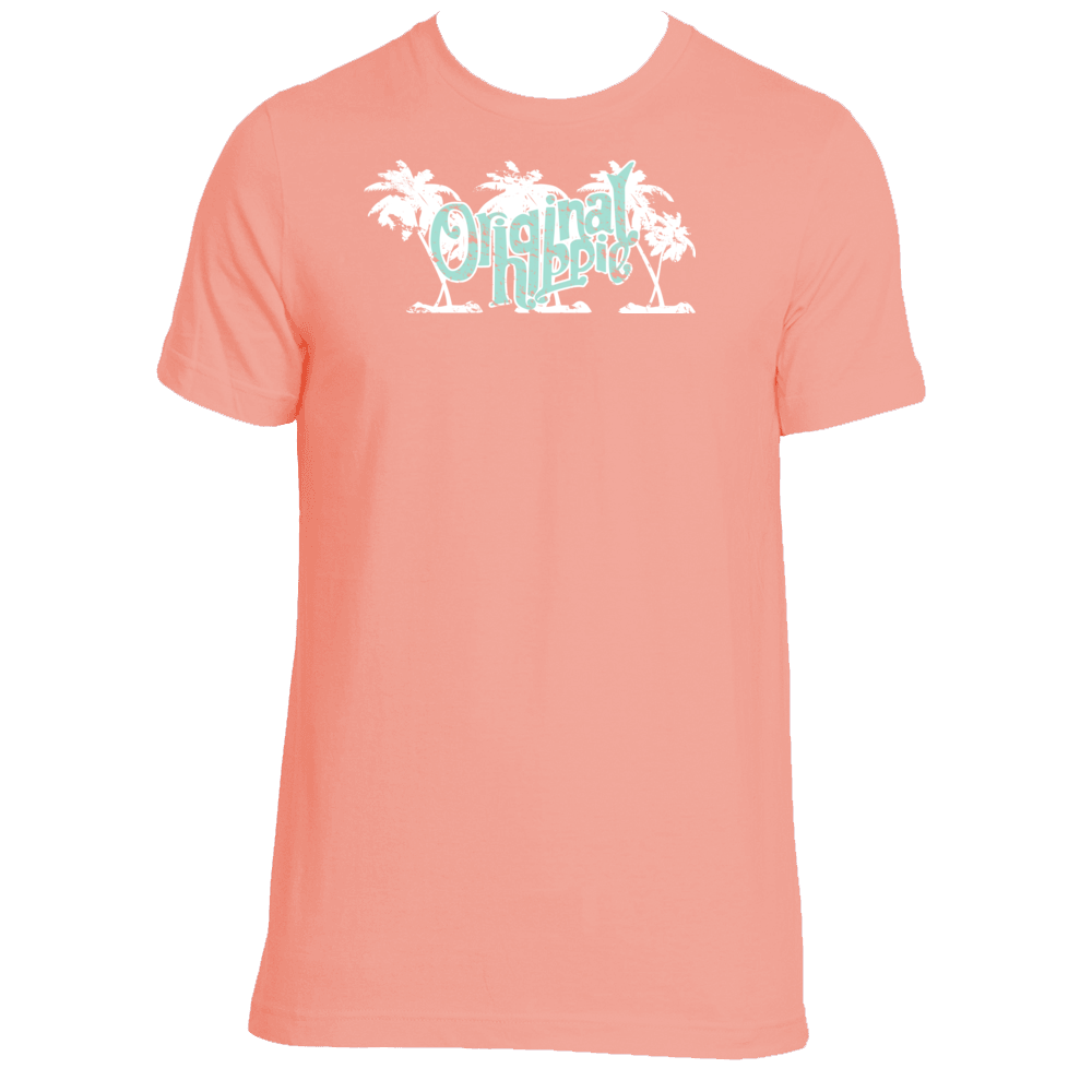 Original Hippie - Palm Trees - Unisex Short Sleeve Tee - Sunset