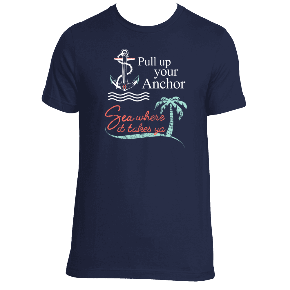 Original Hippie - Pull Up Your Anchor Sea Where It Takes Ya - Short Sleeve T-Shirt