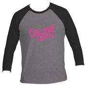 Original Hippie™ Classic Women's Black with Hot Pink 3/4 Raglan