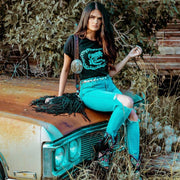 Original Hippie - Rodeo Buckle - Black Short Sleeve T-Shirt