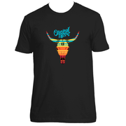 Original Hippie - Serape Bull Skull - Black T-Shirt