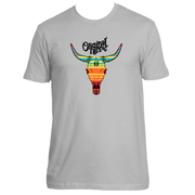 Original Hippie - Serape Bull Skull - Light Grey T-Shirt