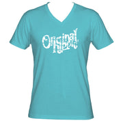 Original Hippie® - Sueded V-Neck Unisex T-Shirt - Tahiti Blue