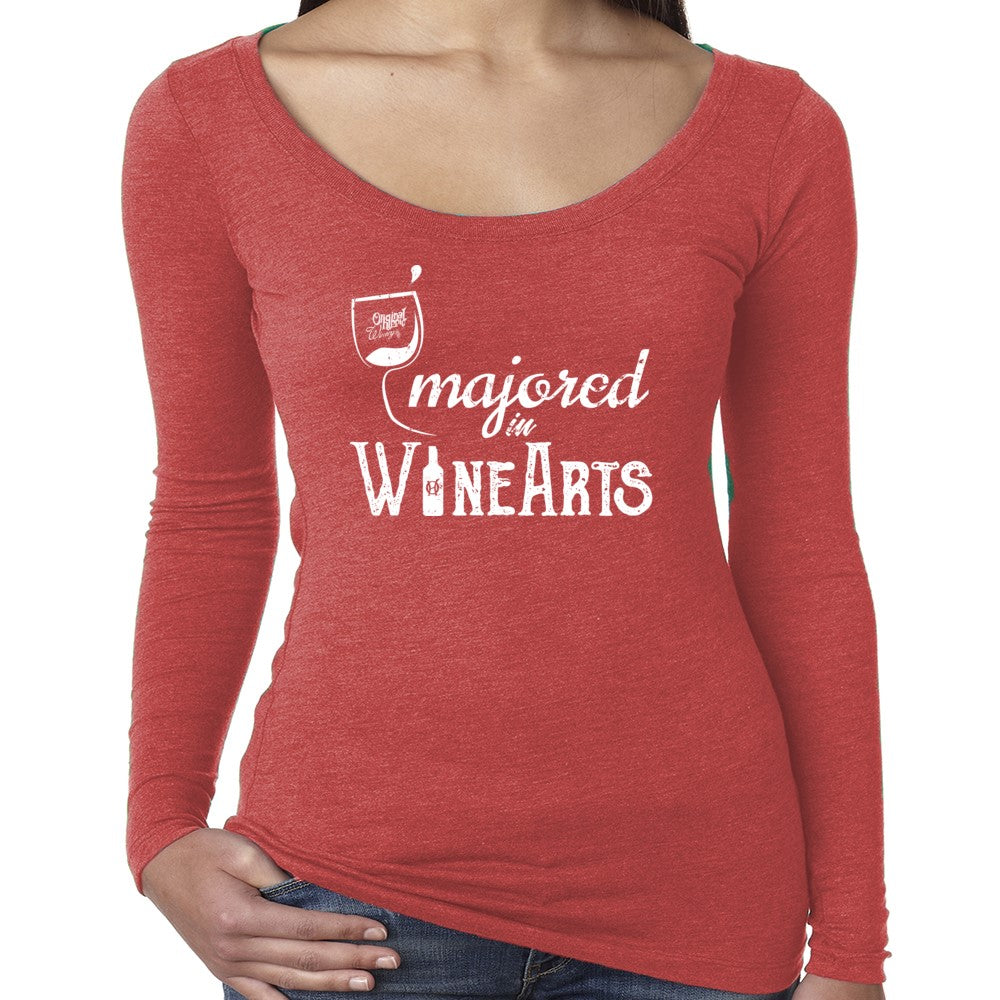 Original Hippie™ - Women's Tri-Blend Scoop Neck - WineArts - Vintage Red