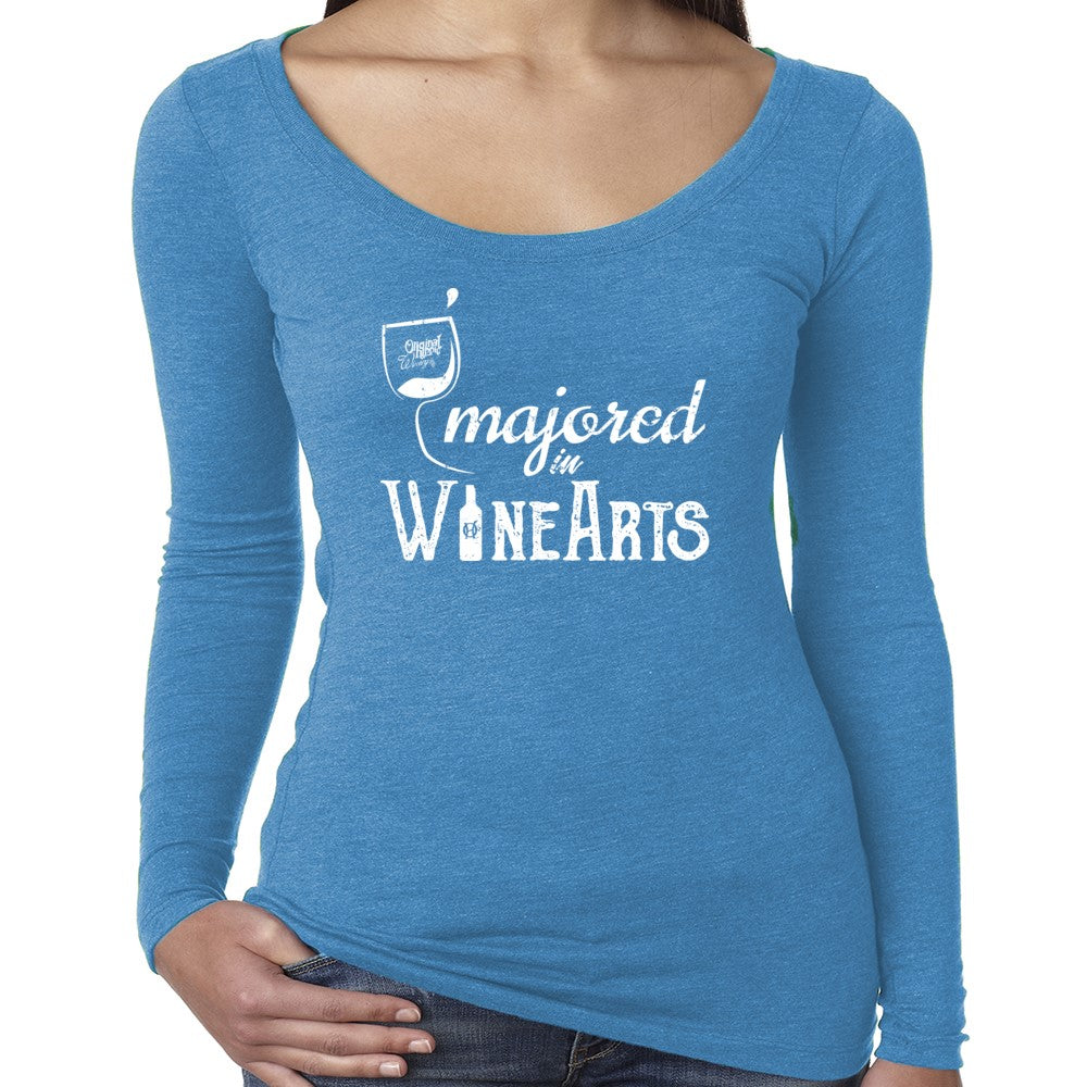 Original Hippie™ - Women's Tri-Blend Scoop Neck - WineArts - Vintage Turquoise