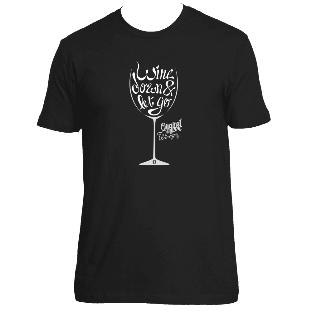 Original Hippie® - Wine Down and Let Go Short Sleeve T-Shirt - Black