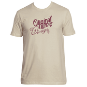 Original Hippie® - Winery Name Maroon - SS T-Shirt - Cream