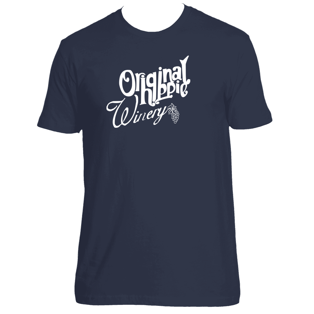 Original Hippie™ - Winery White Name SS T-Shirt - Indigo