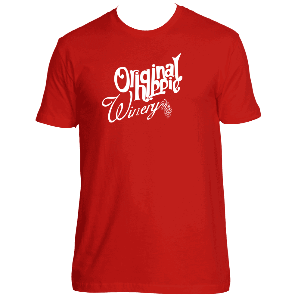 Original Hippie™ - Winery White Name SS T-Shirt - Red