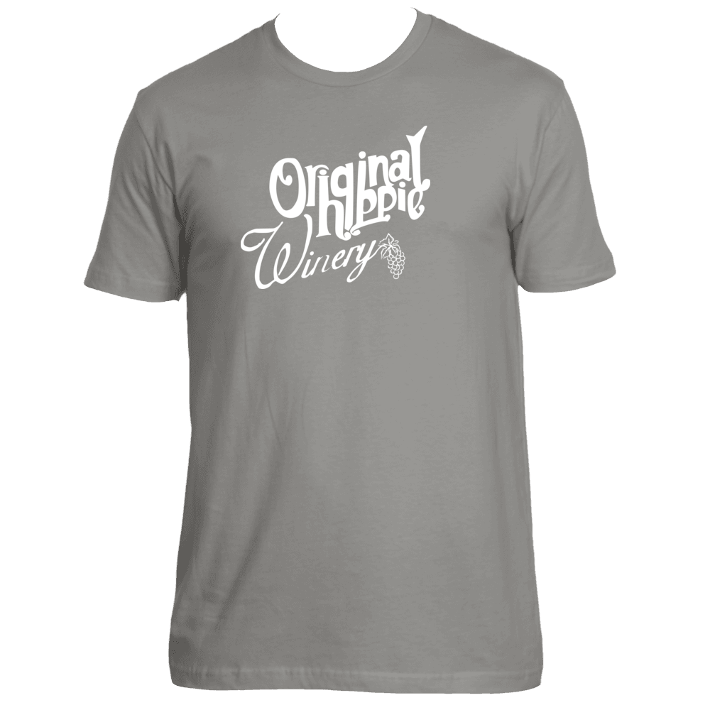 Original Hippie™ - Winery White Name SS T-Shirt - Warm Grey