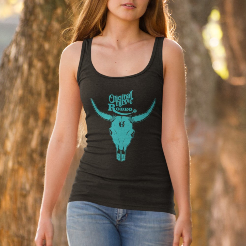 Original Hippie™ - Women's Tank Top - Rodeo Bull - Black