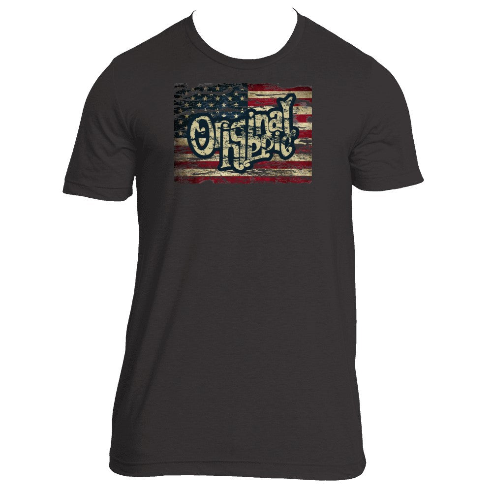 Original Hippie™ Limited Edition US Flag Charcoal T-Shirt